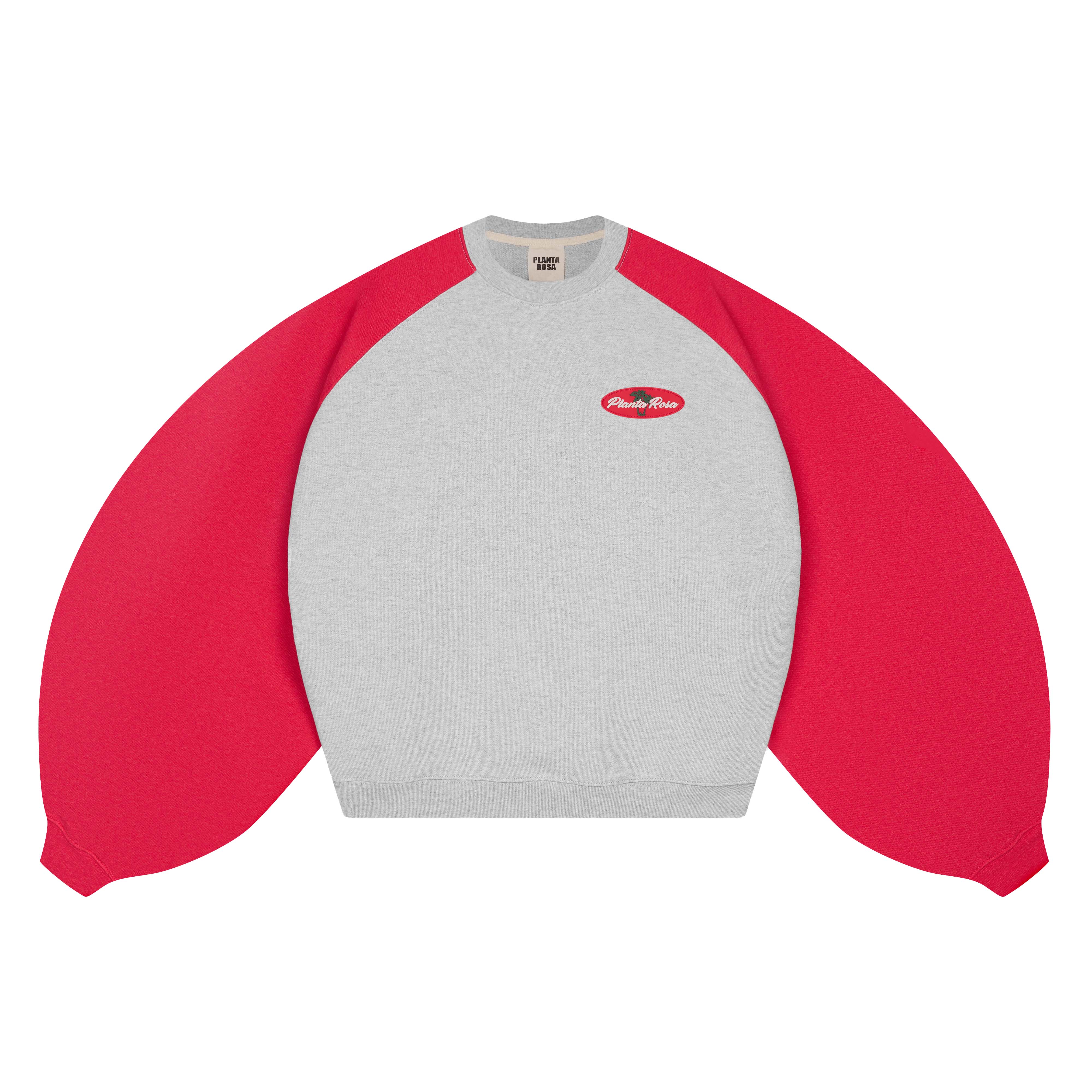 PALM SWEATSHIRT 470-GREYRED MELANGE