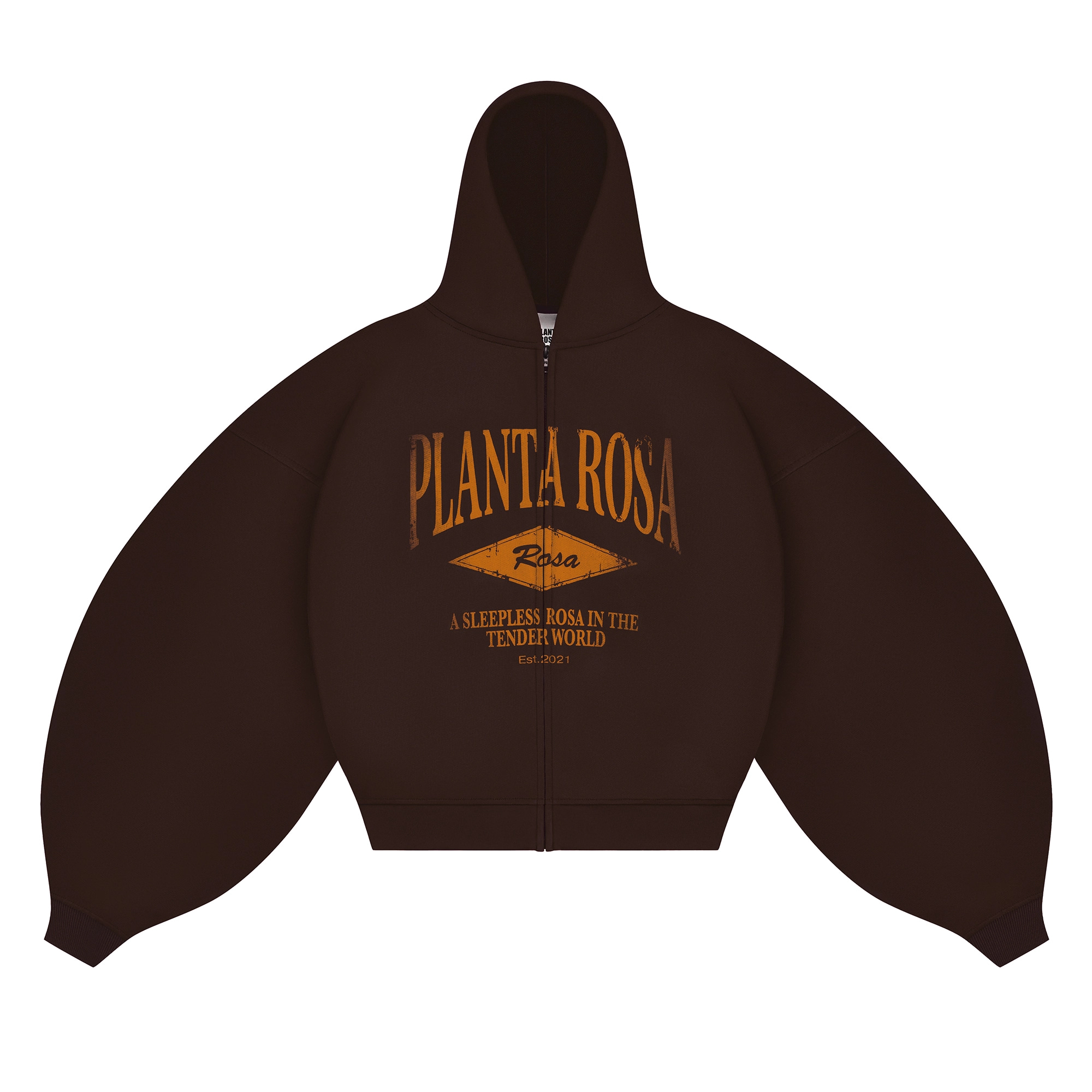 GINGER ZIP HOODIE 470-CHOCOLATE