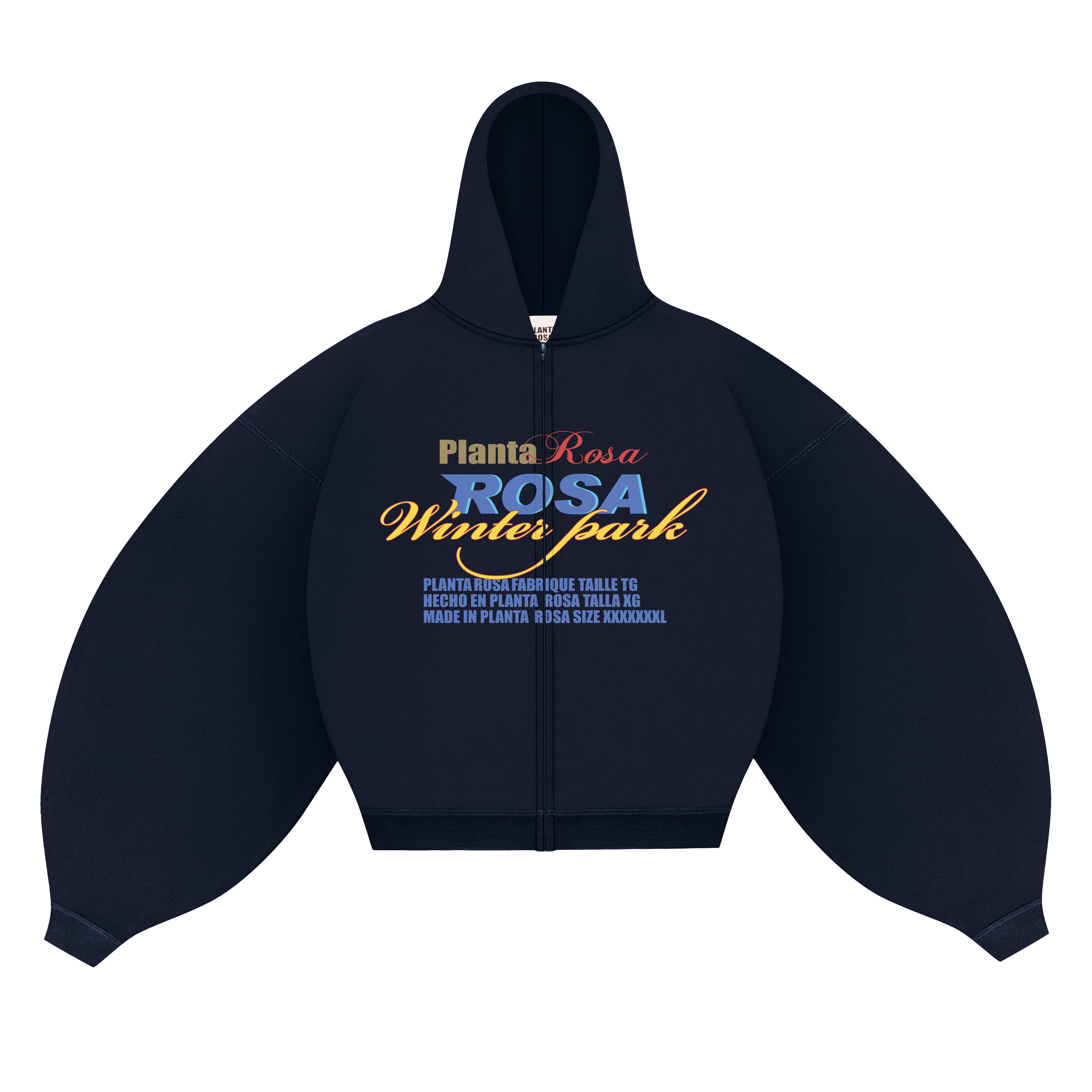 BLAZING-FIRE ZIP HOODIE 370-DARKBLUE VELVET