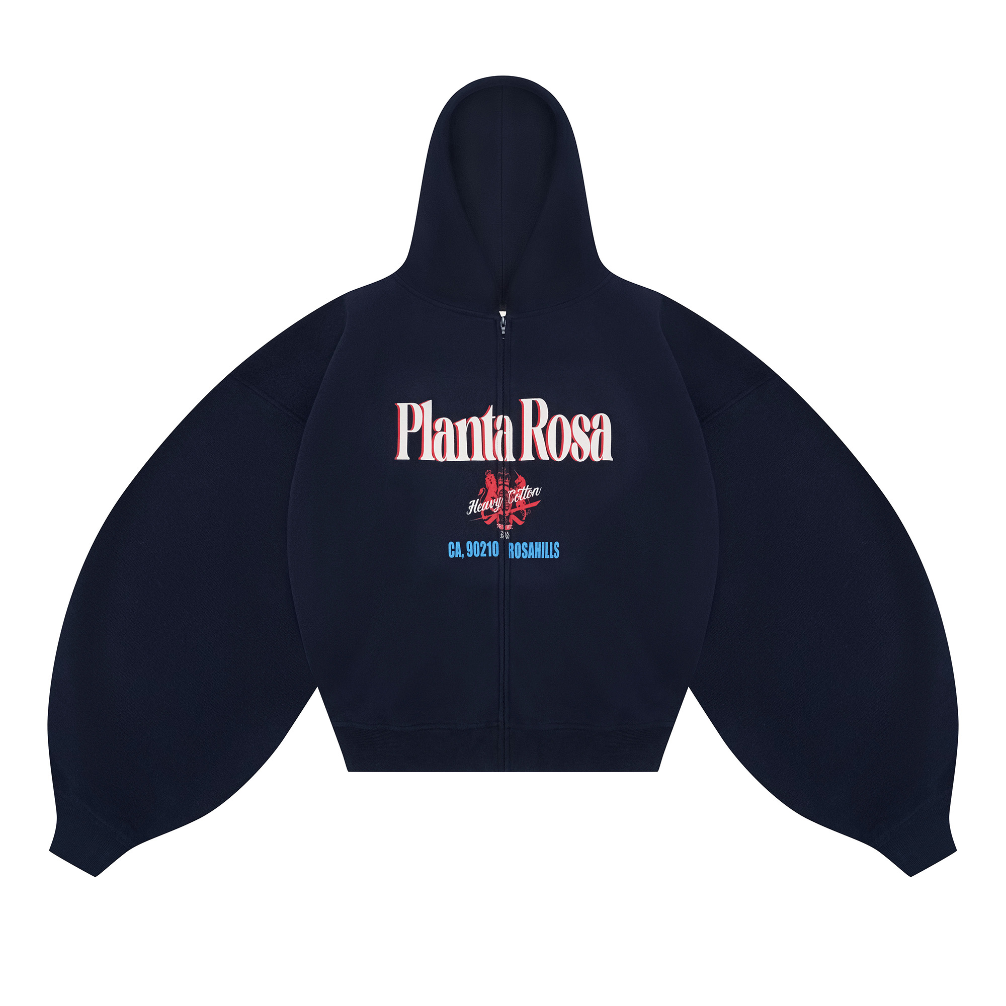 ROSA HILLS ZIP HOODIE 370-DARKBLUE VELVET