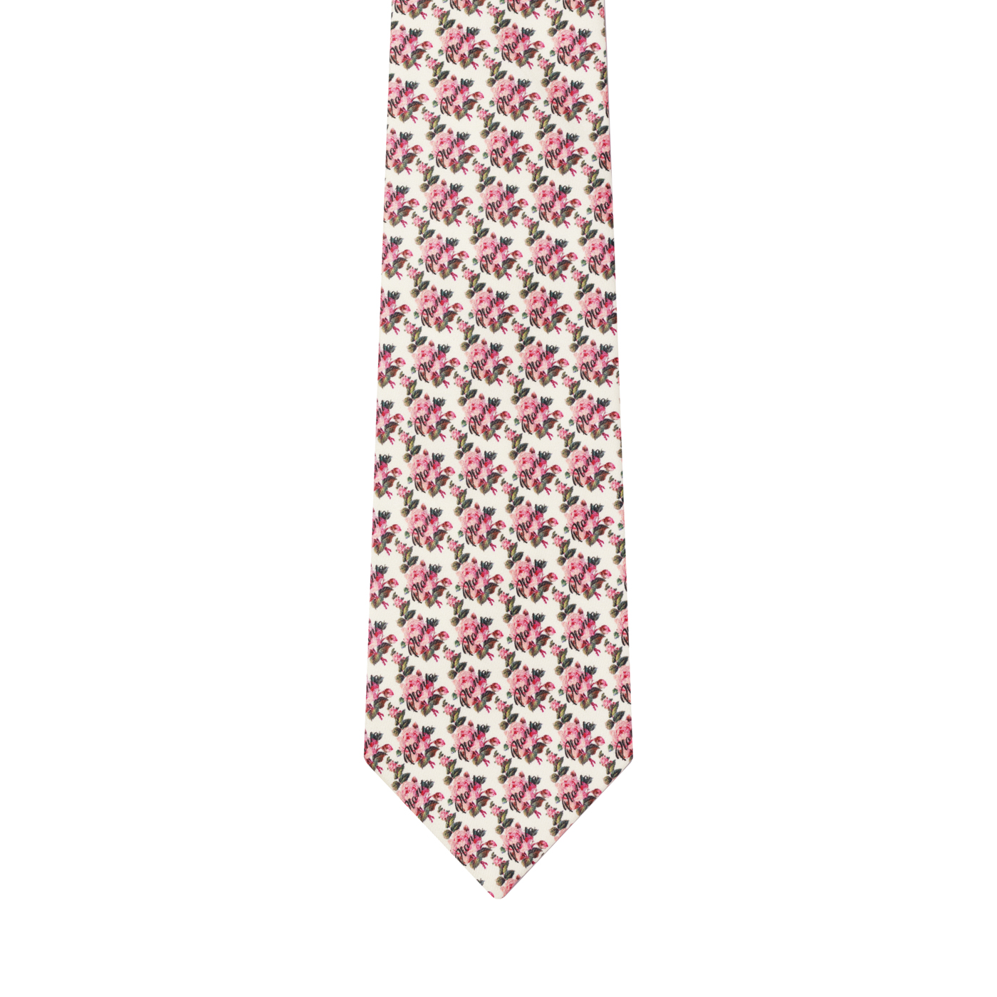 ROSE TIE  BEIGE SILK