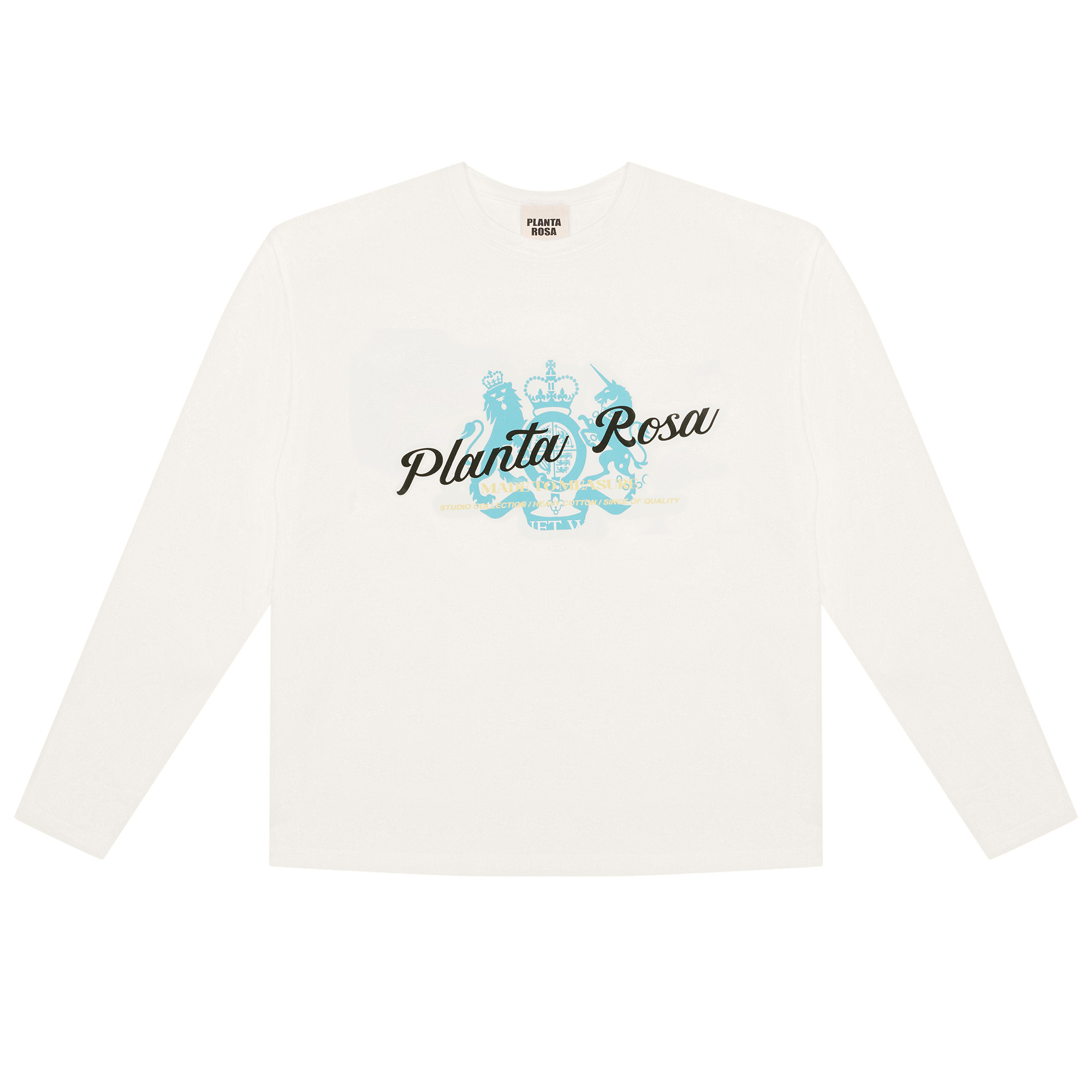 CREST-STRIKETHROUGH LONG SLEEVE 250-VANILLA