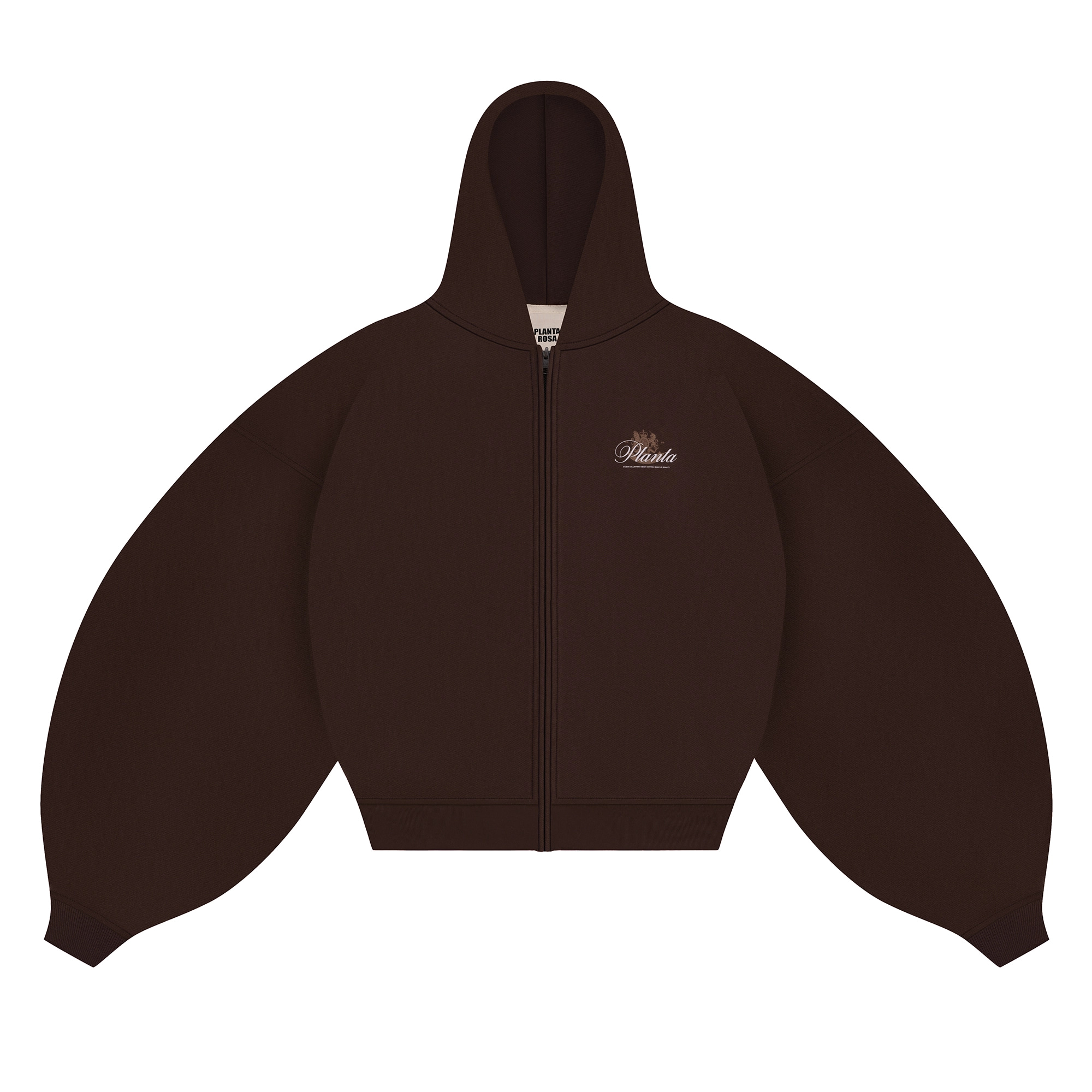 AMBER ZIP HOODIE 470-CHOCOLATE