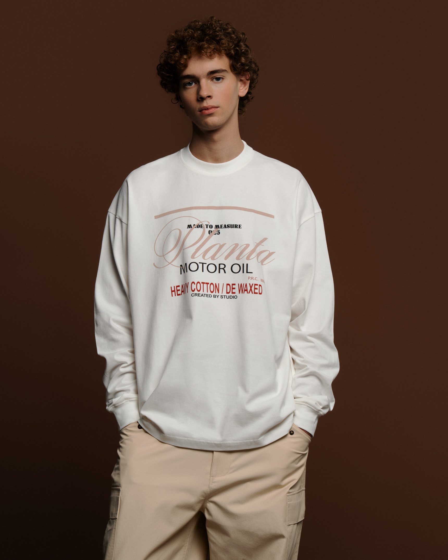 MOTOROIL-BEIGE LONG SLEEVE