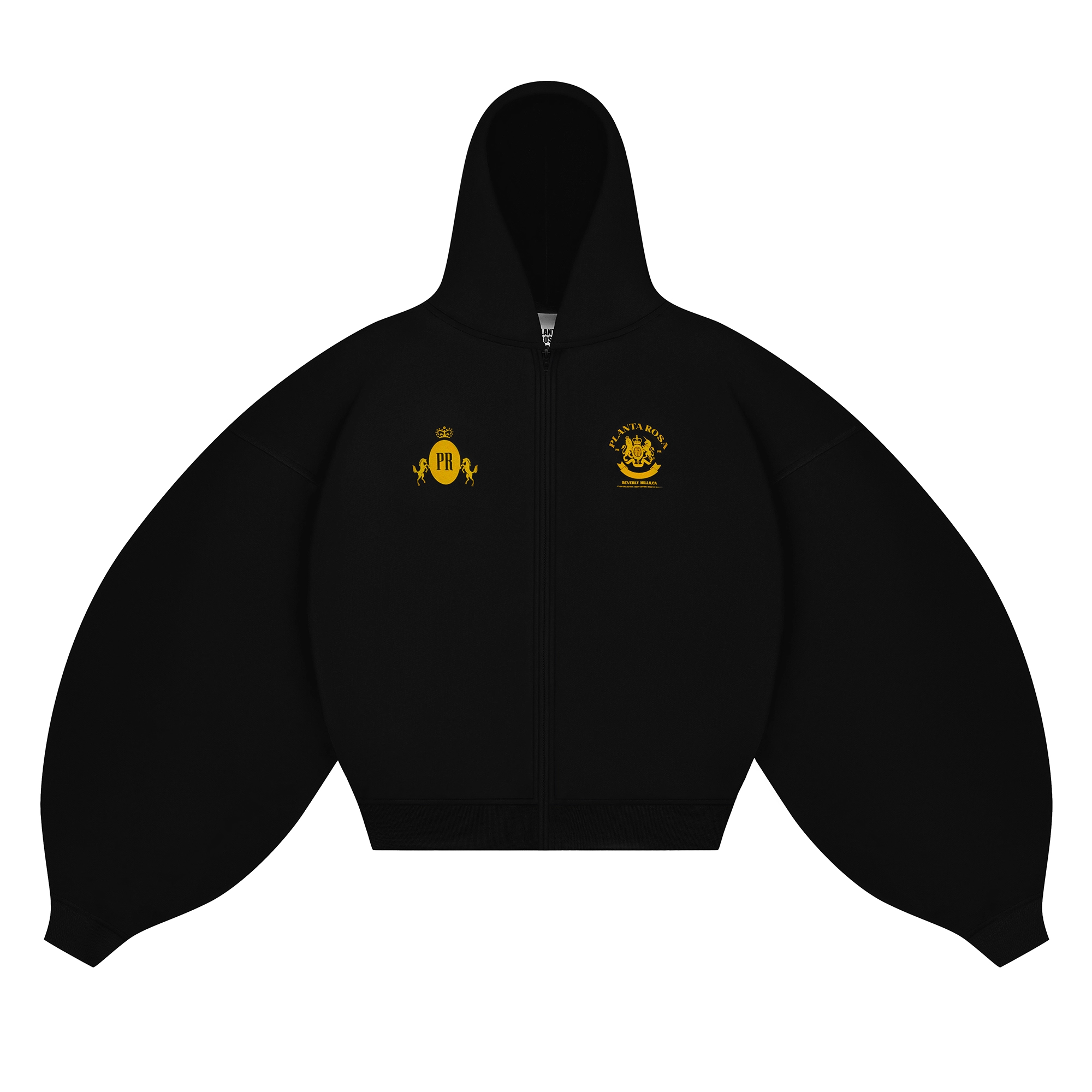 BLAZON ZIP HOODIE 470-BLACK