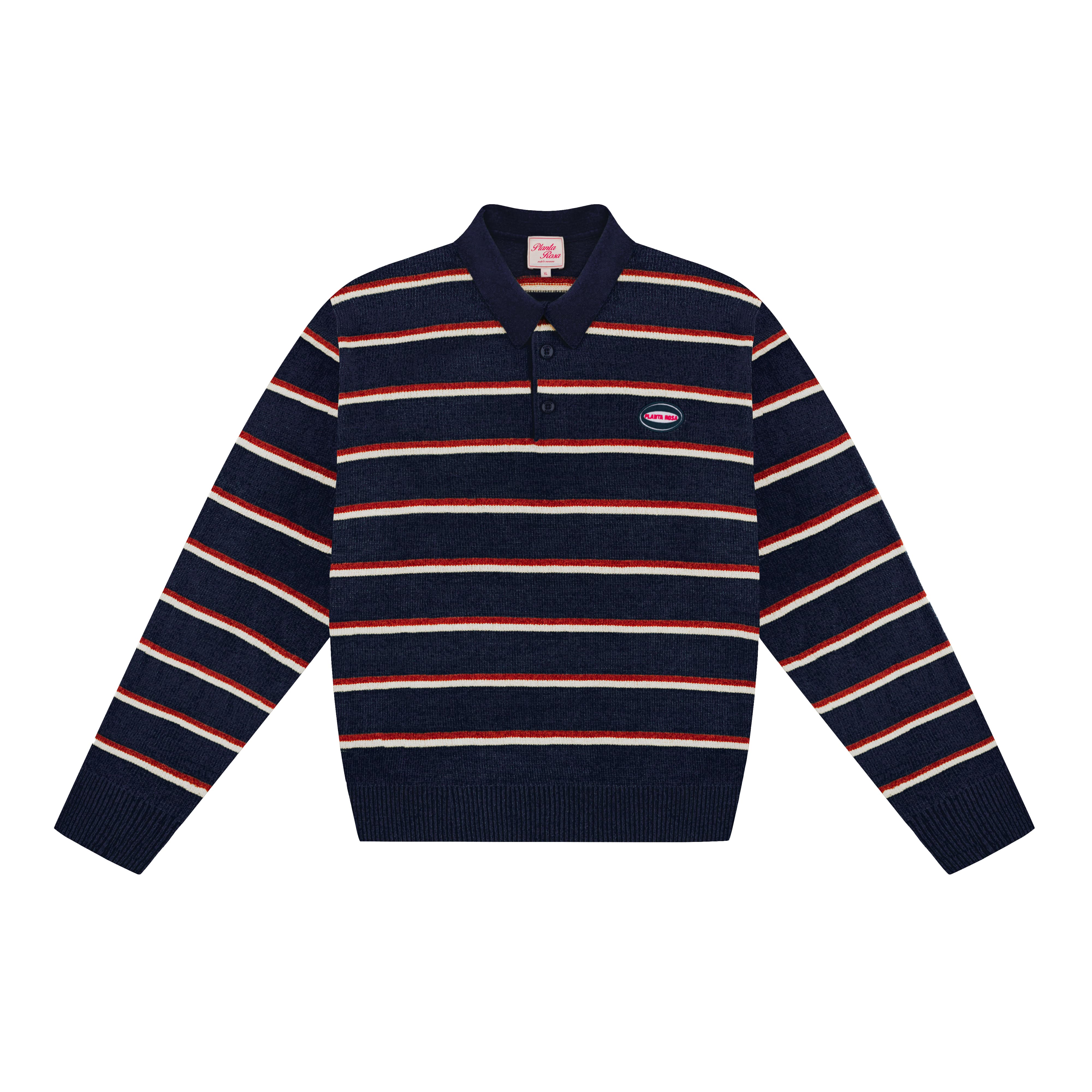 POLO KNITWEAR - NAVYBLUE RED