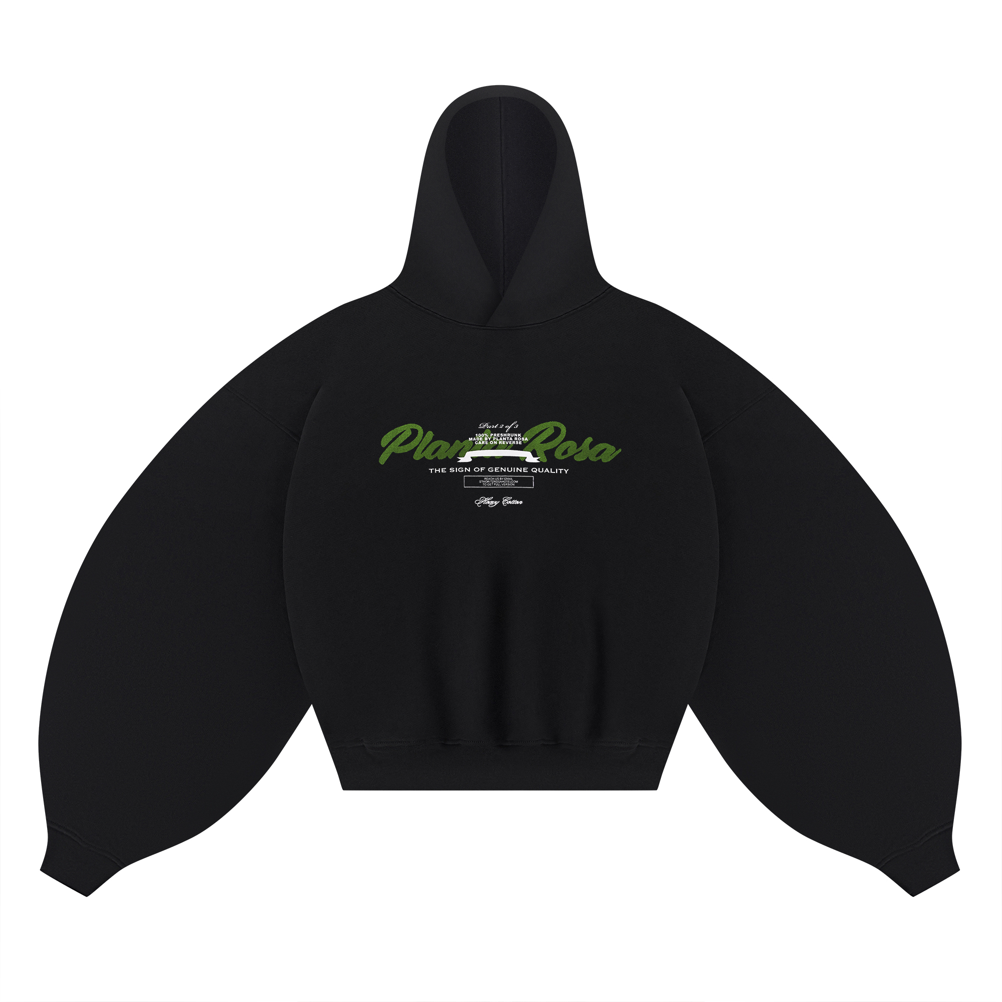 GREEN-LINE HOODIE 470-BLACK VELVET