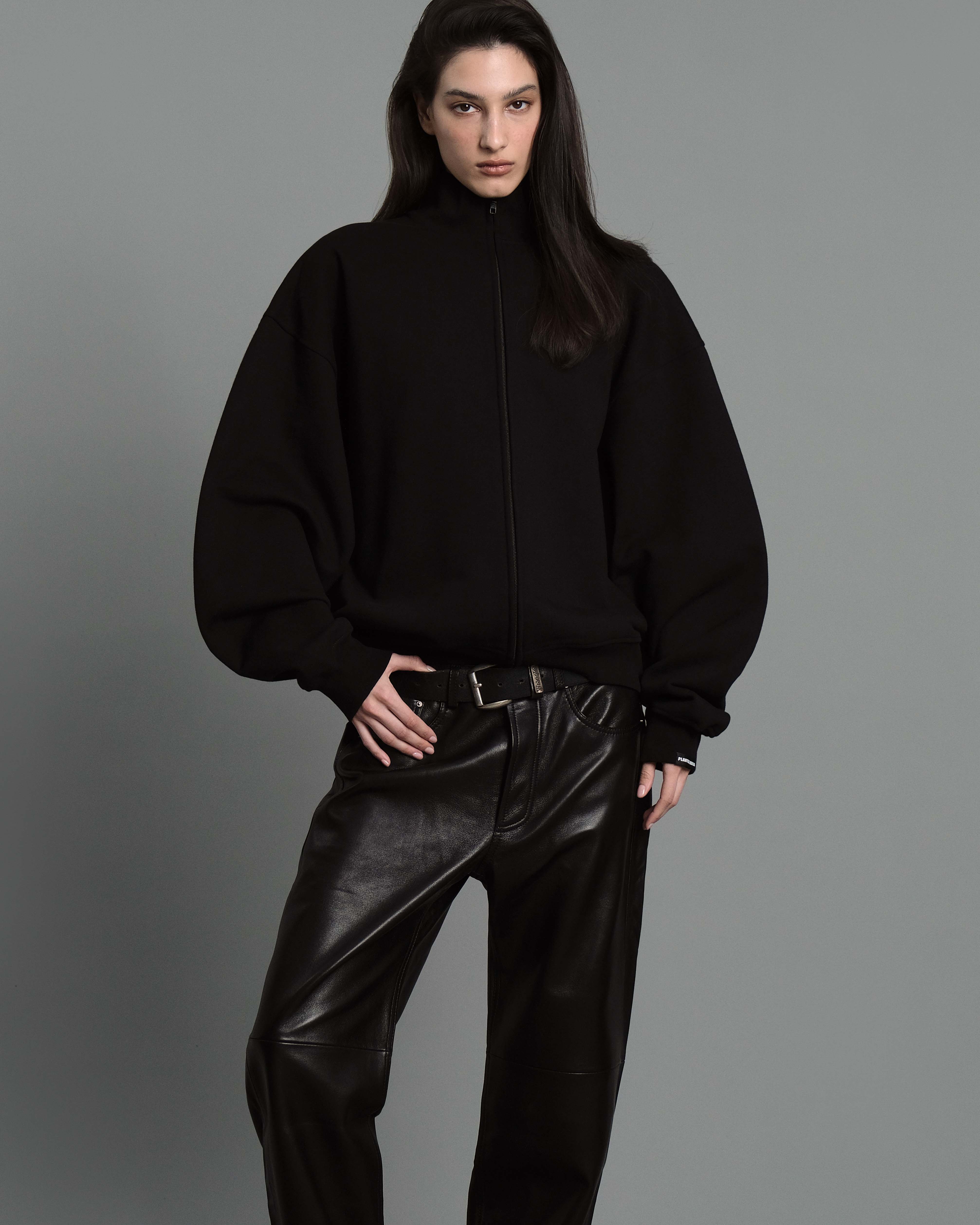 A-LEATHER PANTS BLACK