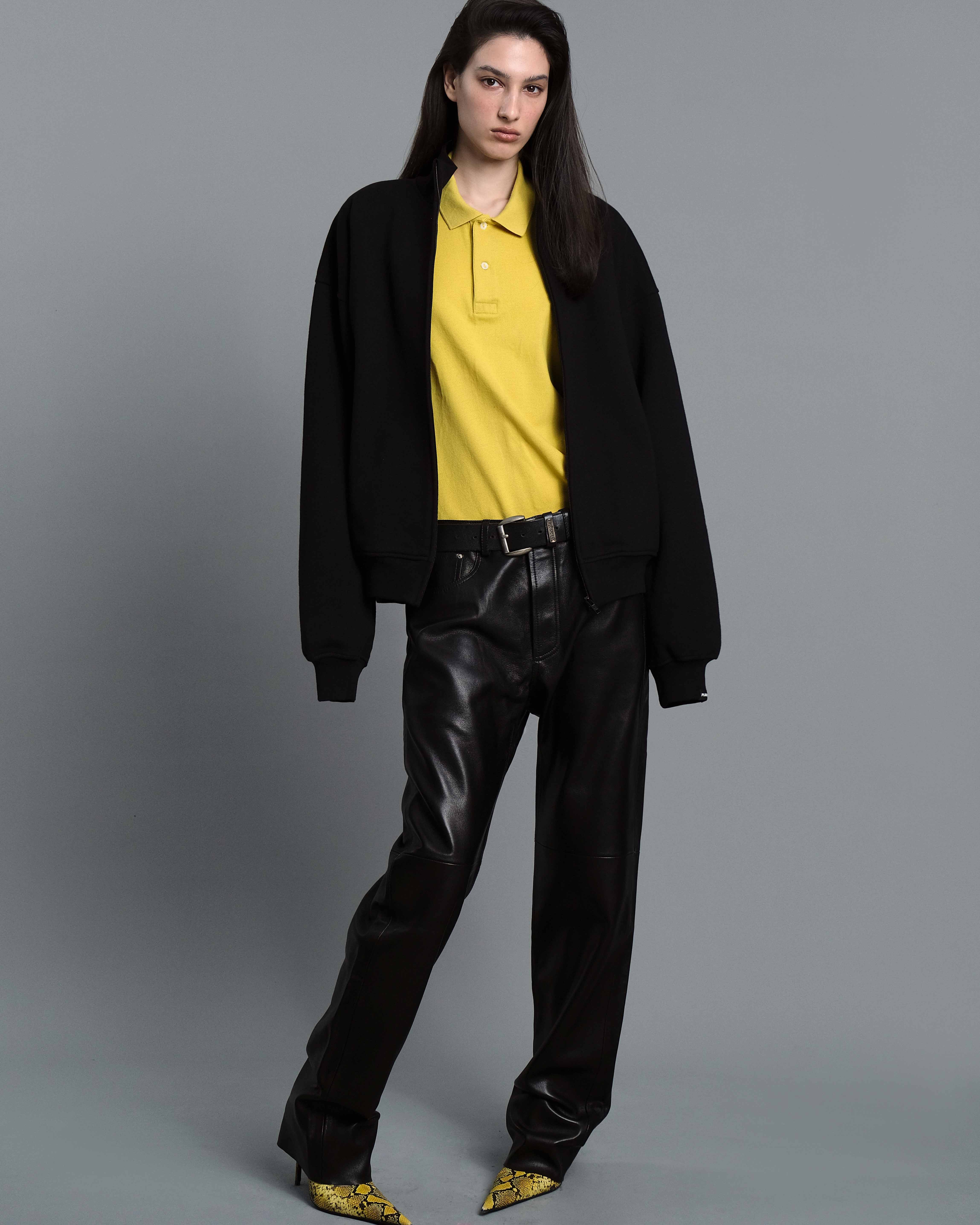 A-LEATHER PANTS BLACK