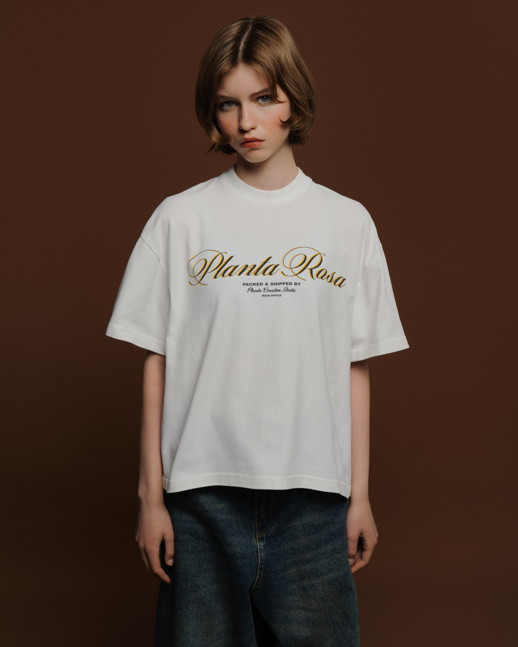 ITALIC-YELLOW T-SHIRT