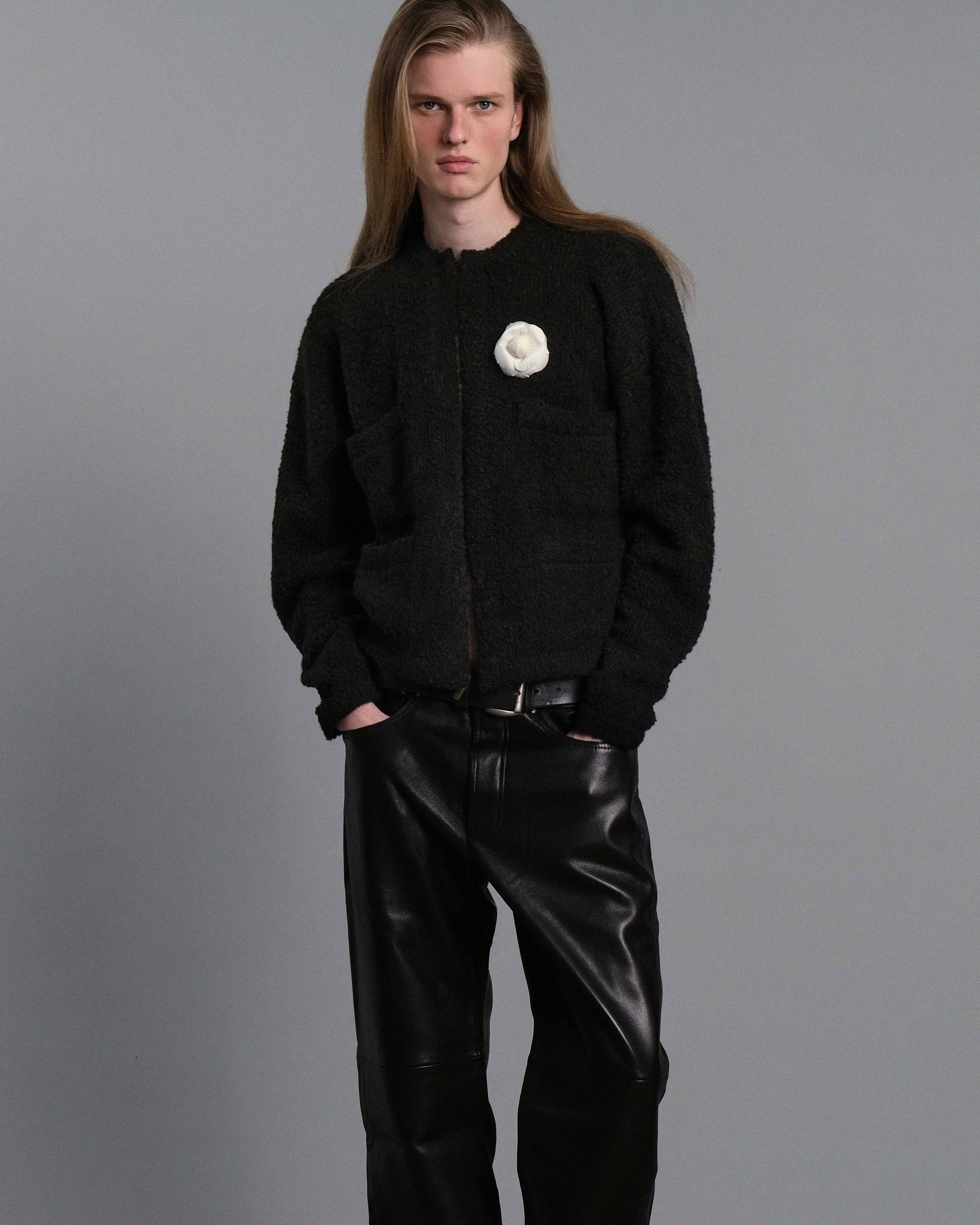 A-LEATHER PANTS BLACK
