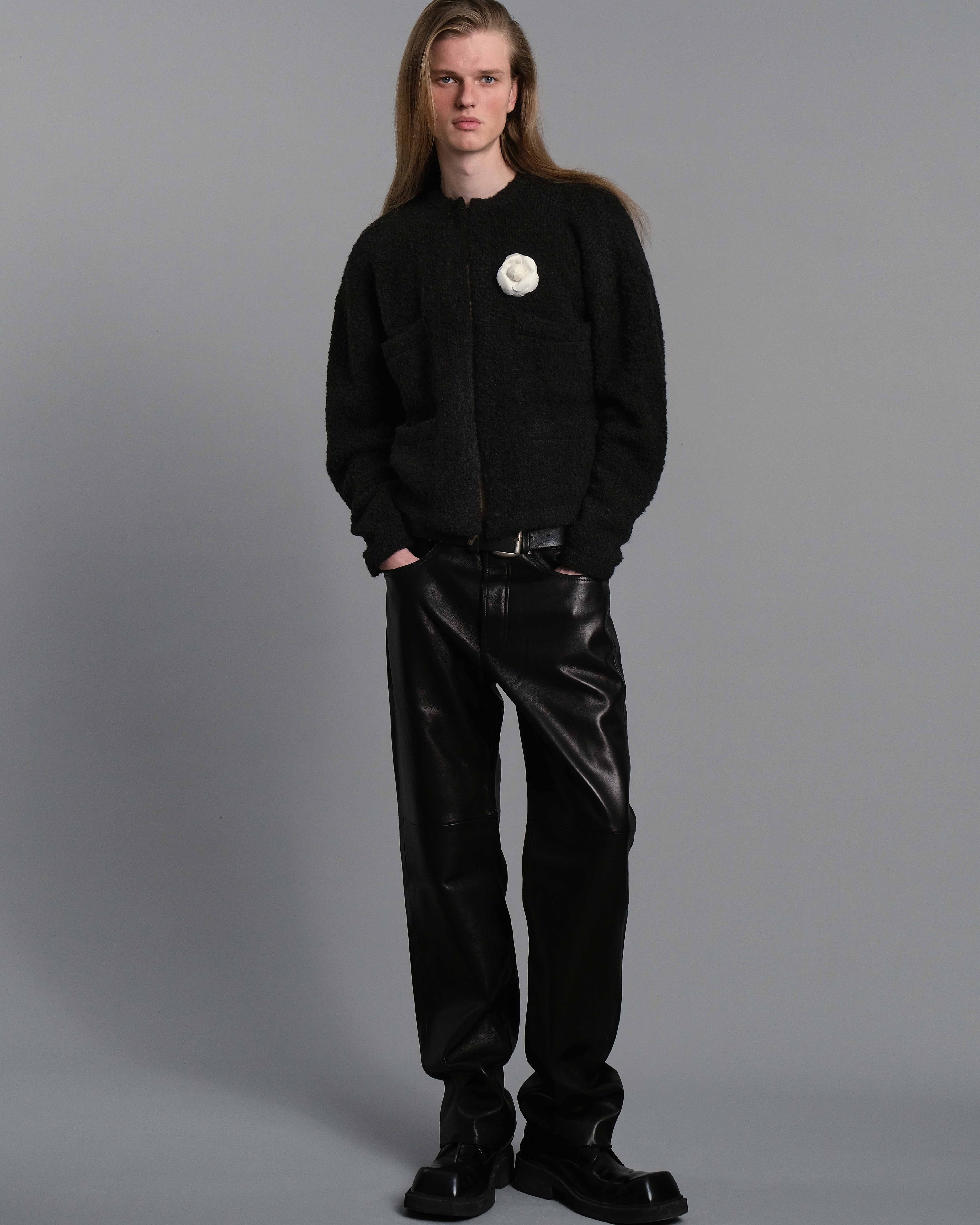 A-LEATHER PANTS BLACK