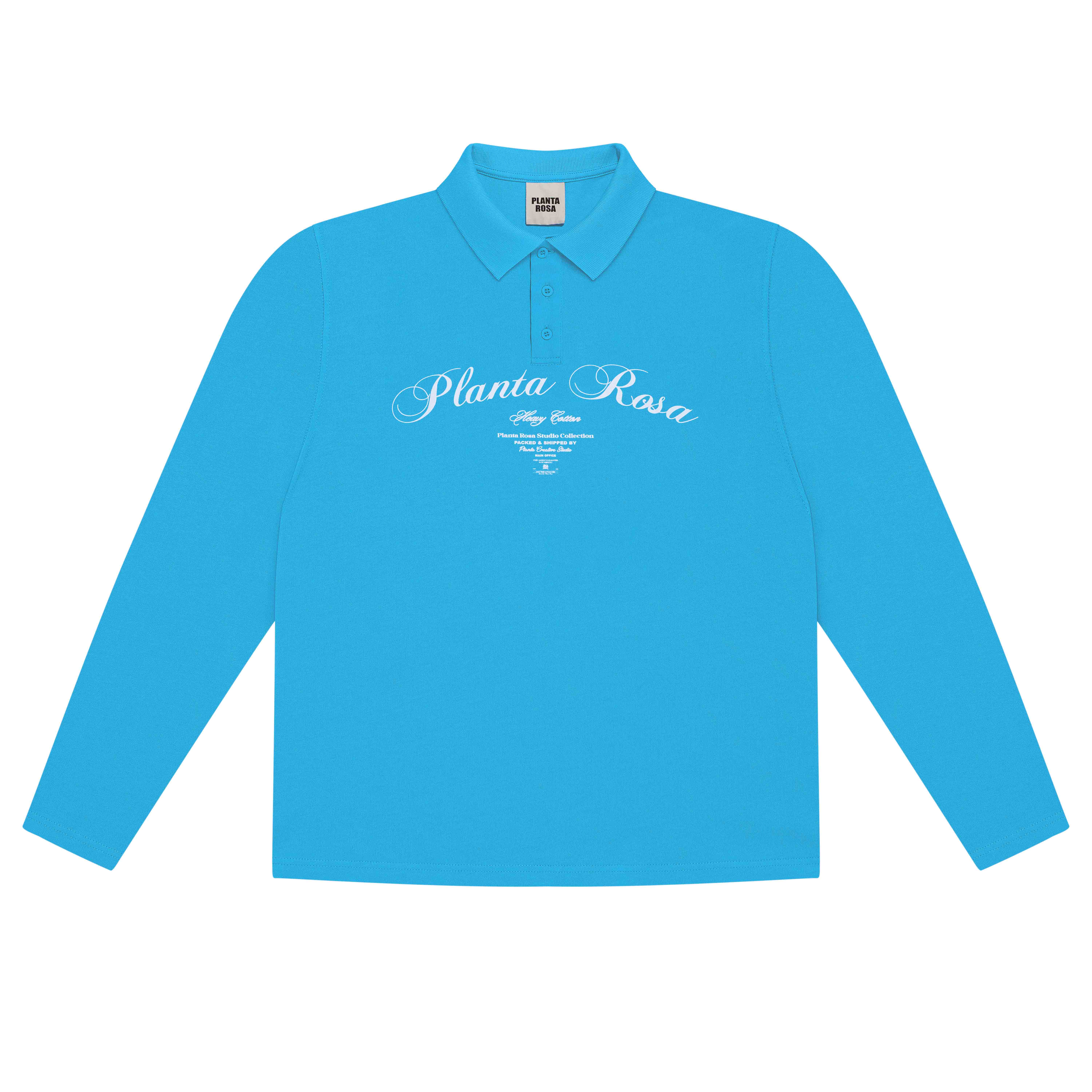 CREATIVE-STUDIO POLO LONG SLEEVE  220-ETHER BLUE
