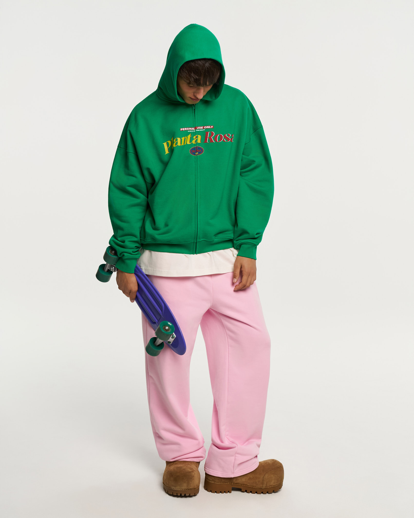PERSONAL PLANTA ZIP HOODIE 470-SWEETGREEN