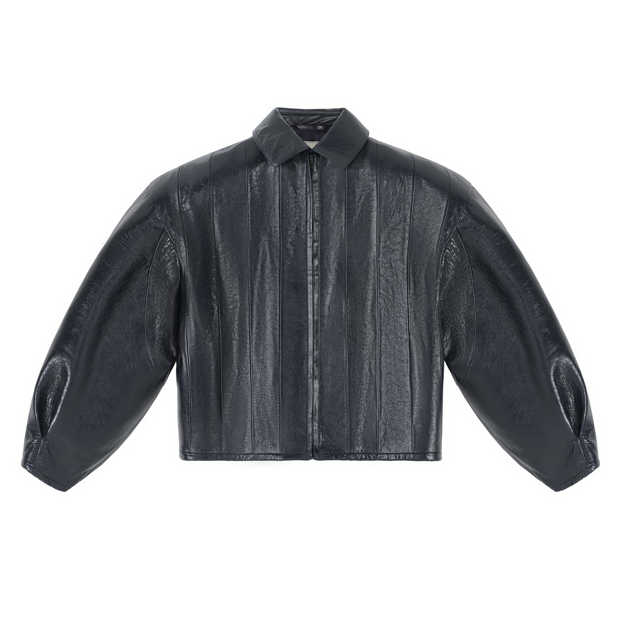 LEATHER JACKET NAVY