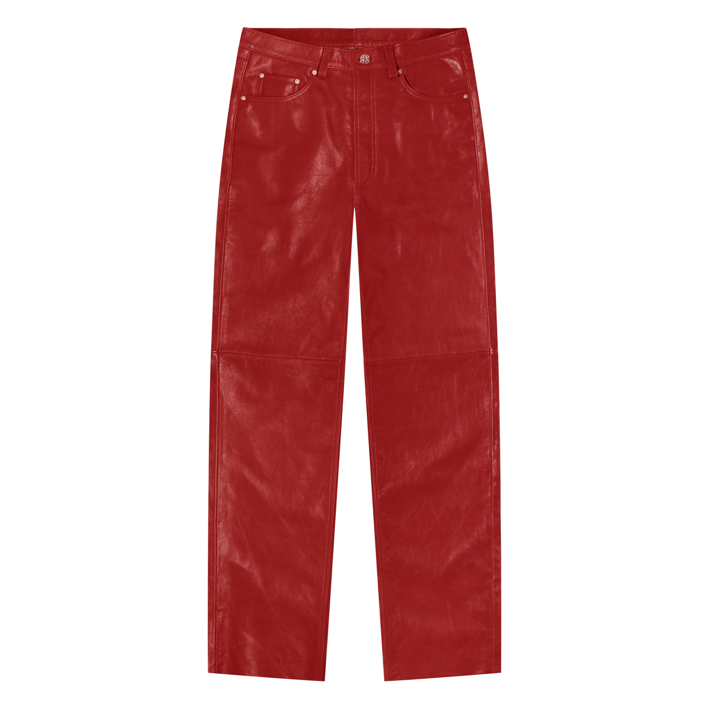 PANTS  R-LEATHER - RED