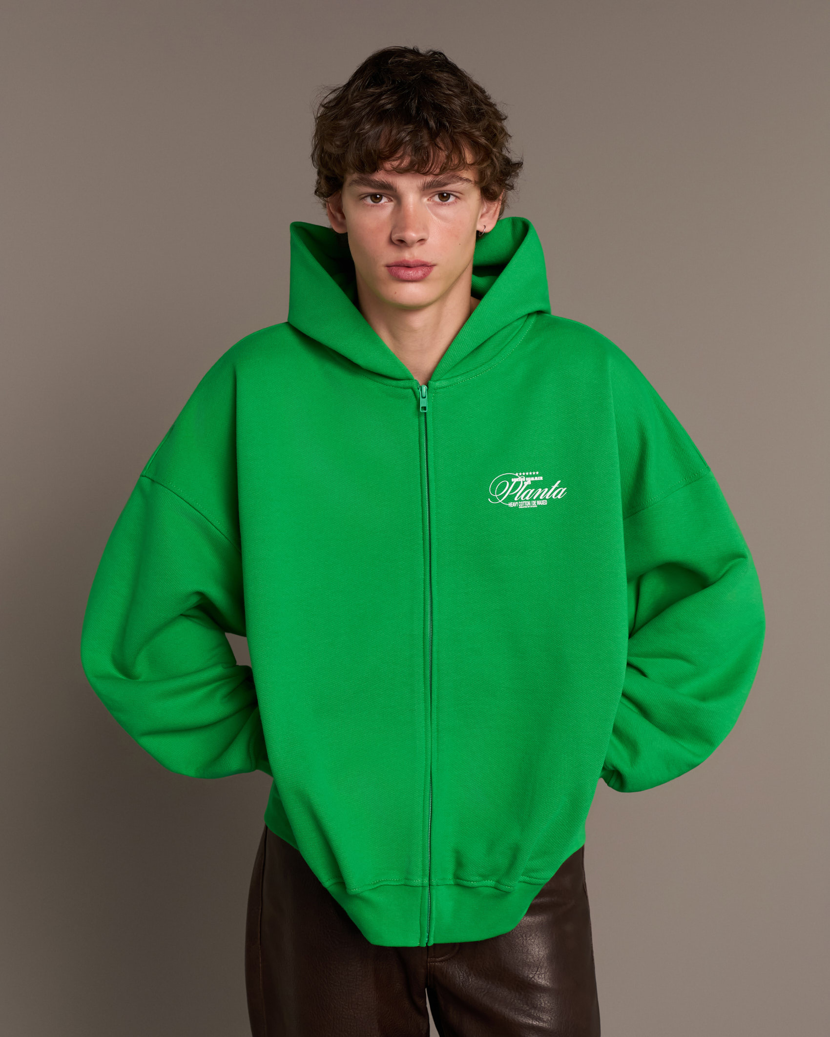 SOPHISTICATION-PLANTA ZIP HOODIE - 470 GREEN