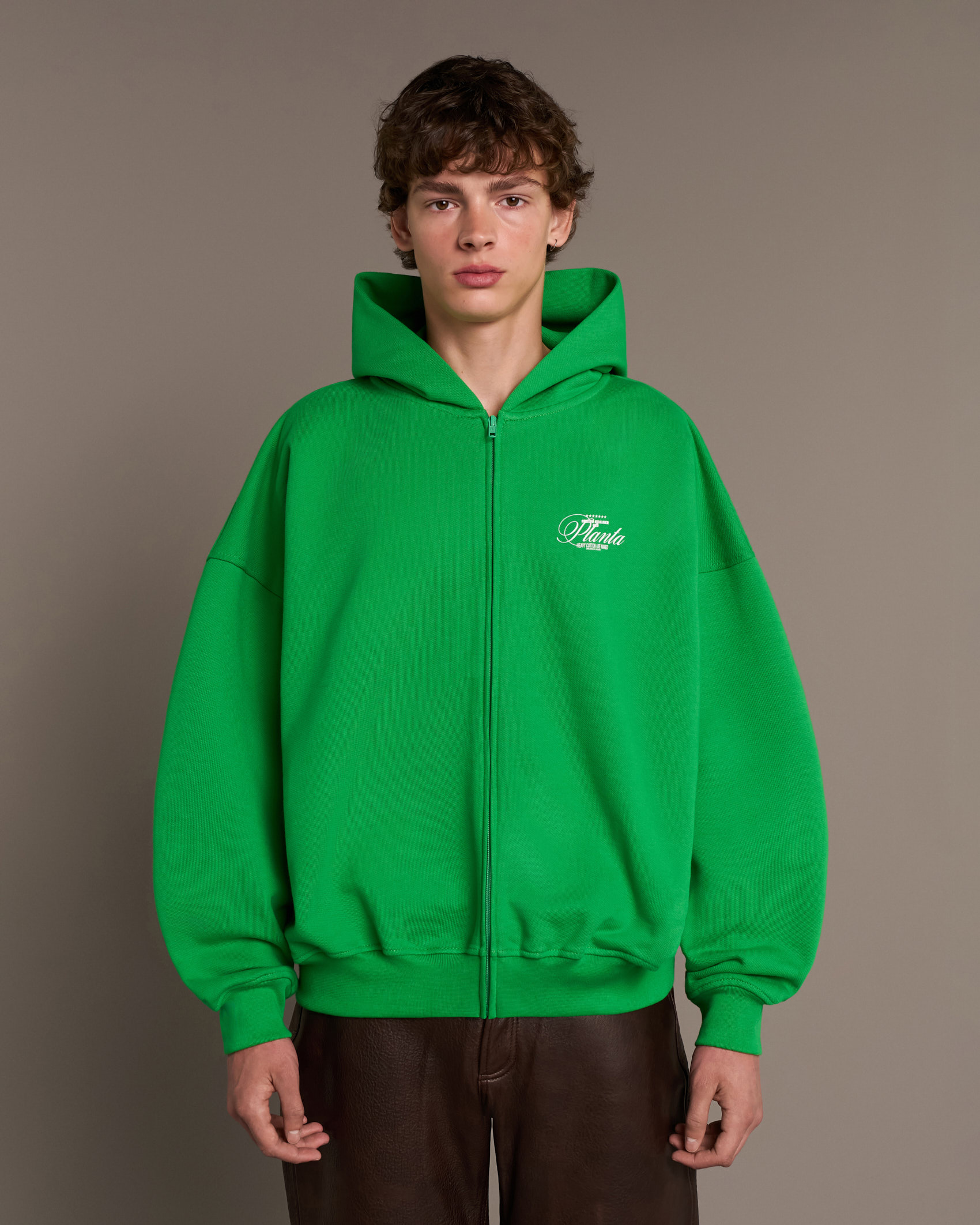 SOPHISTICATION-PLANTA ZIP HOODIE - 470 GREEN