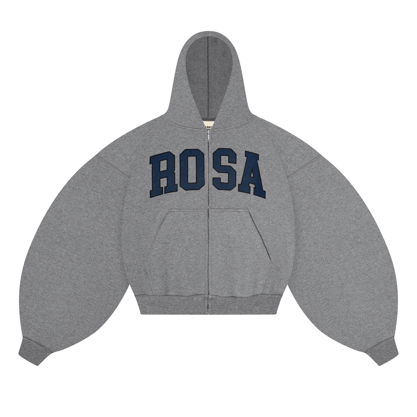  ROSA ZIP HOODIE 750-DUSKY GREY VELVET