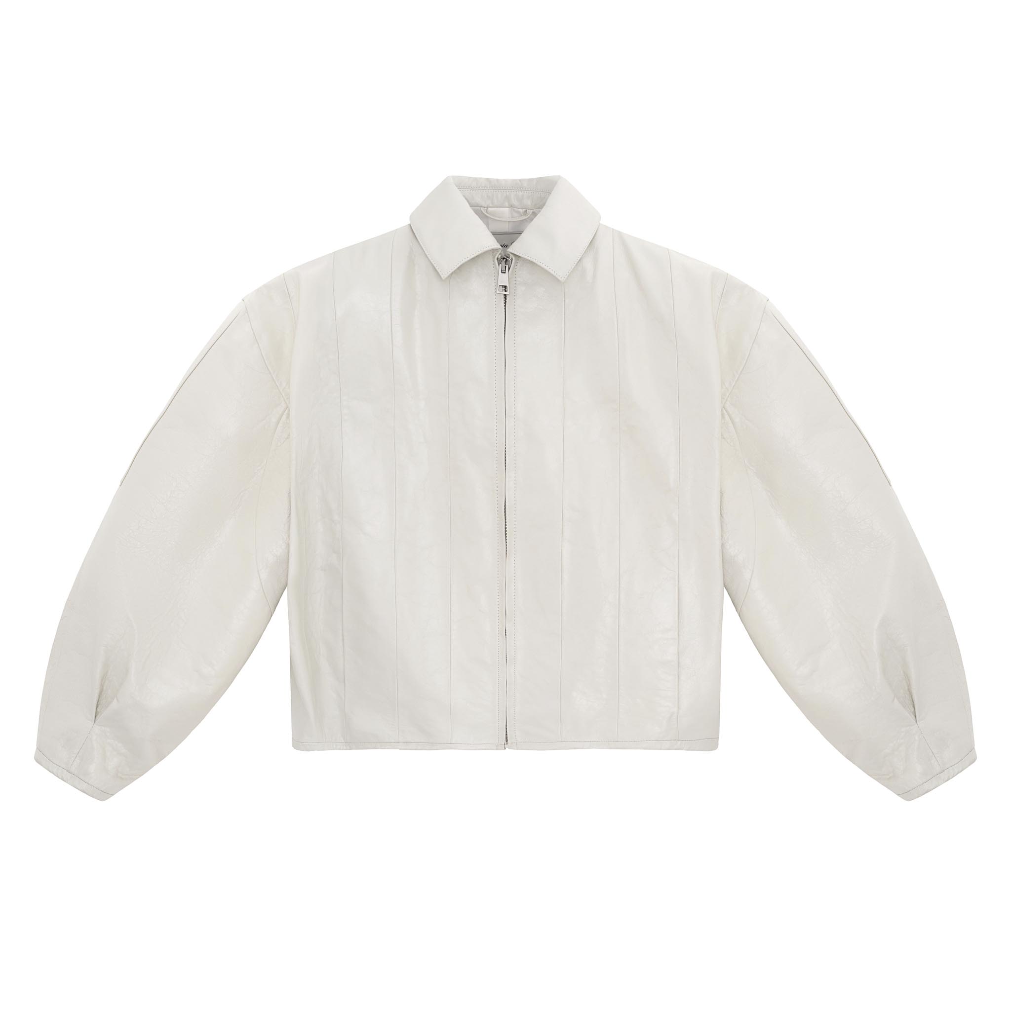 LEATHER JACKET IVORY